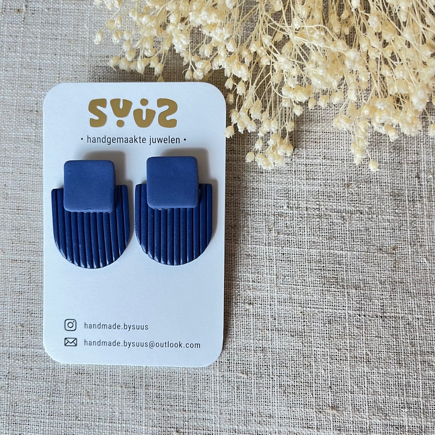 Grote studs blauw